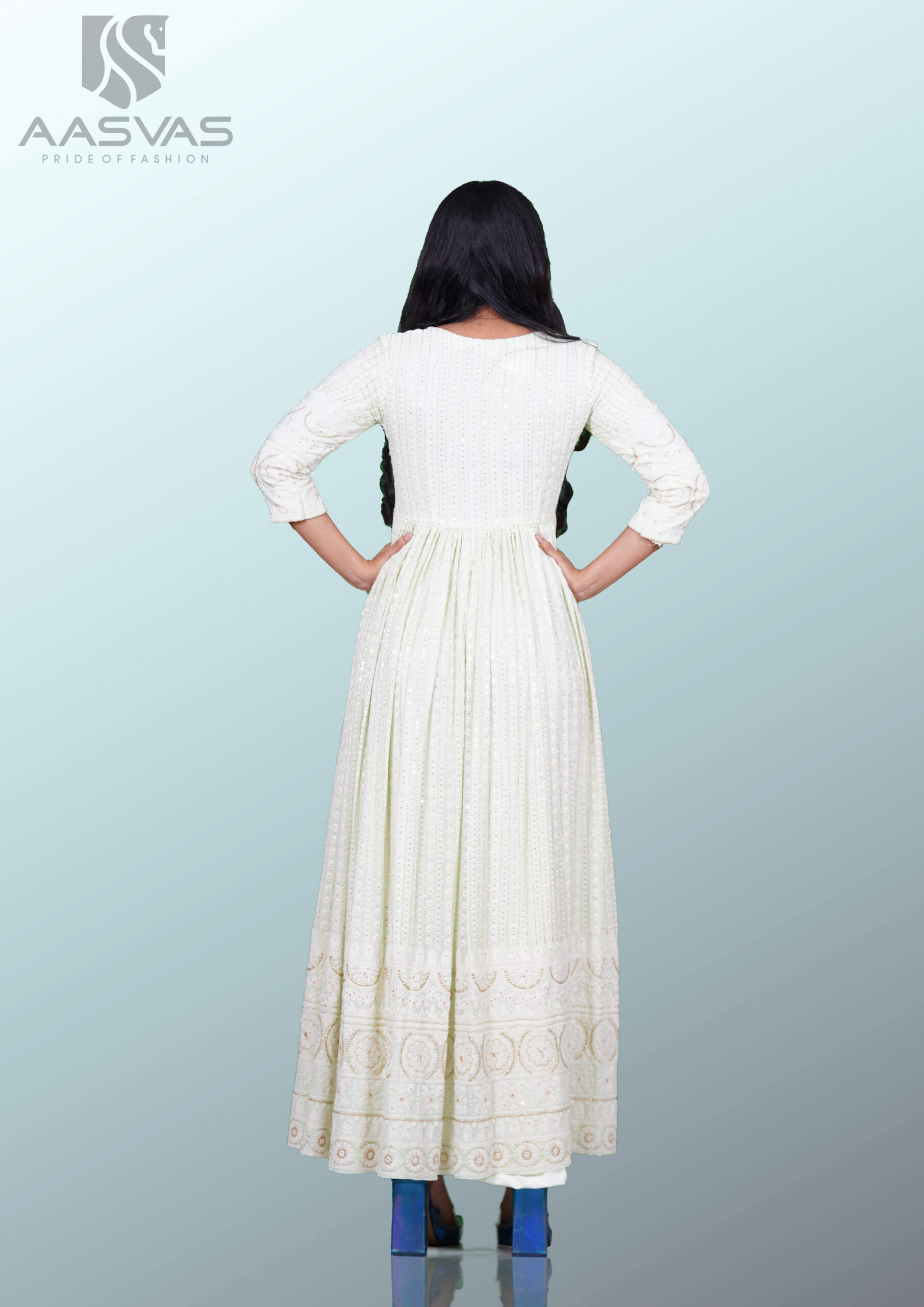 A Chikankari Gown