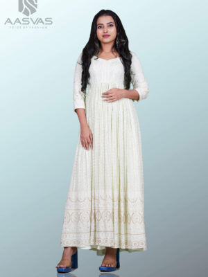 A Chikankari Gown