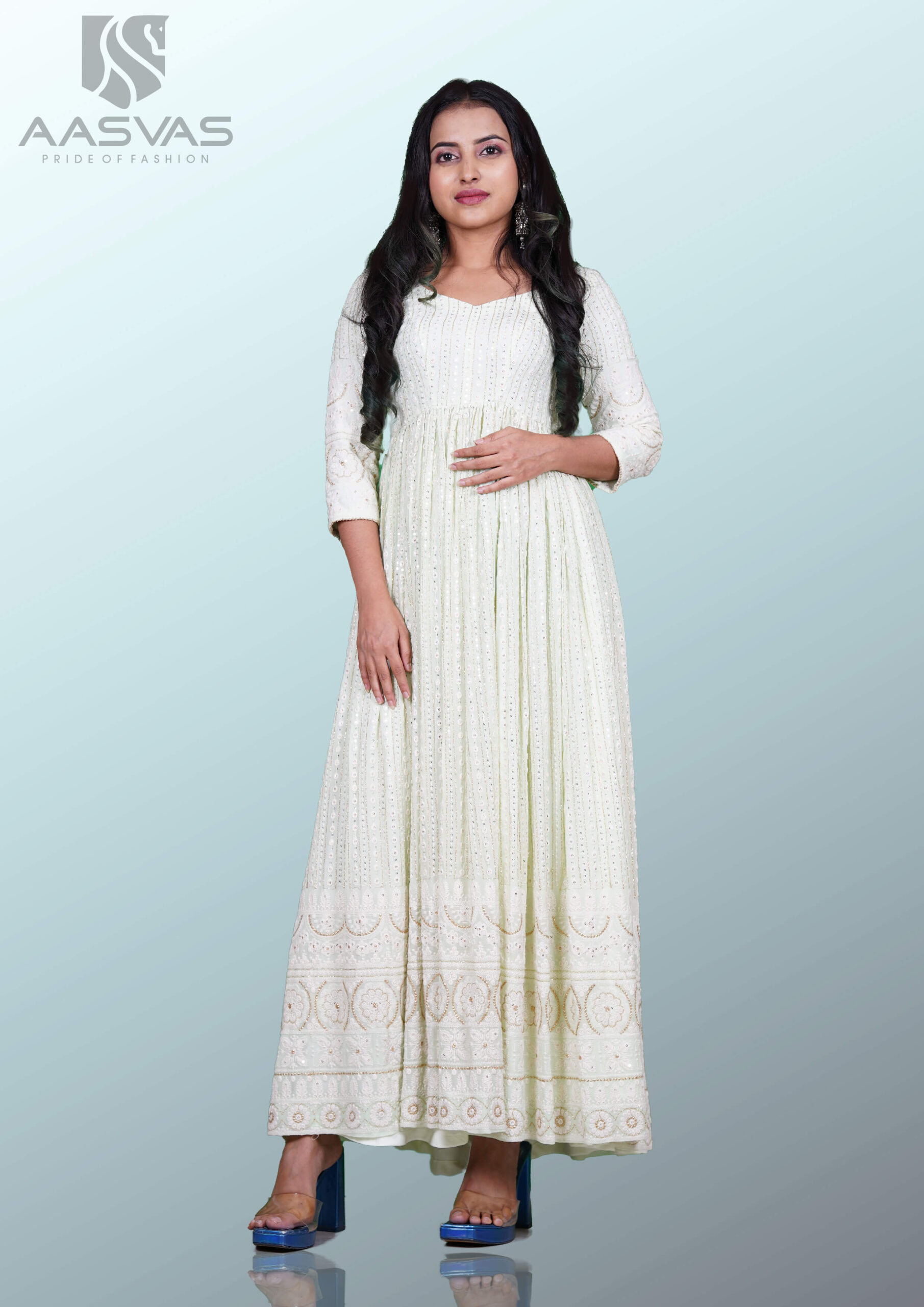 A Chikankari Gown