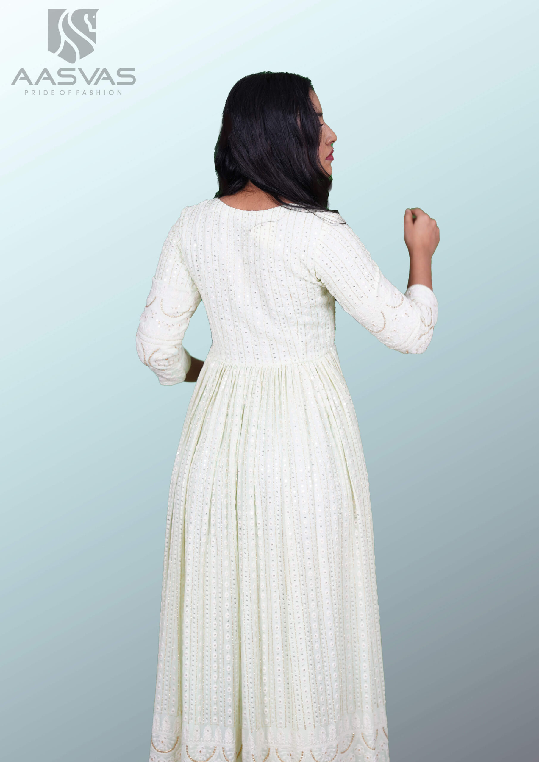 A Chikankari Gown